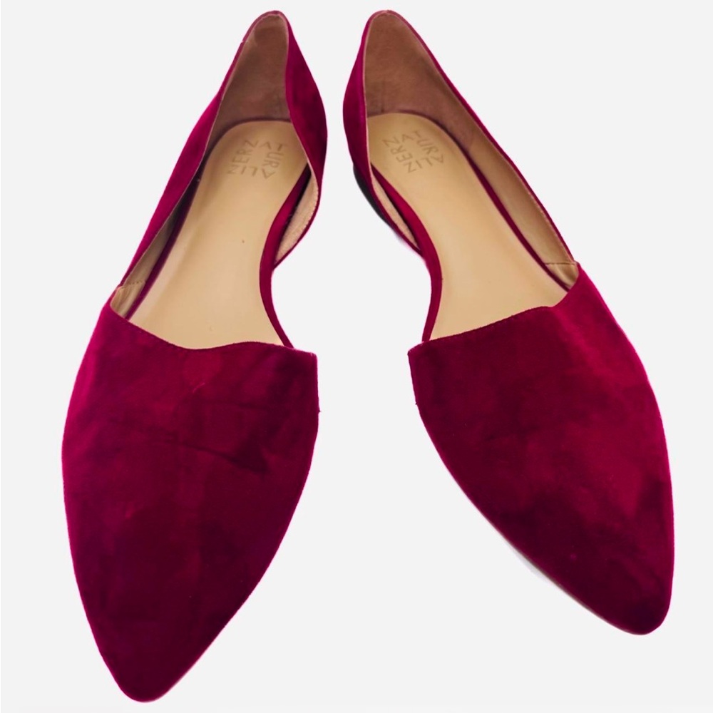 Naturalizer Red Suede Flats - Picture 2 of 5